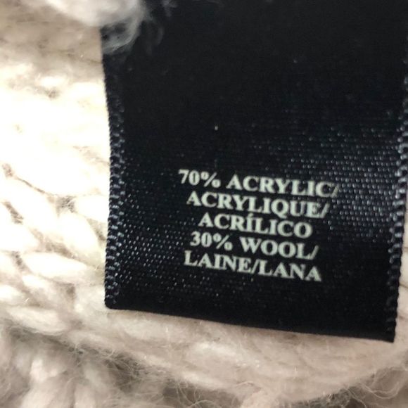 Ann Taylor Wool Blend Soft Knit Sweater Cream/Off-white/Beige S - Picture 8 of 8